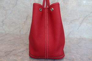 HERMES GARDEN PARTY PM Negonda leather Rouge casaque □P刻印 Tote bag 600080033