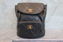 Load image into Gallery viewer, CHANEL Matelasse chain back pack Lambskin Black/Gold hadware Back pack 700100056
