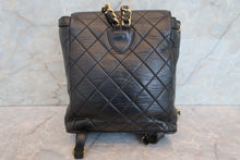Load image into Gallery viewer, CHANEL Matelasse chain back pack Lambskin Black/Gold hadware Back pack 700100056
