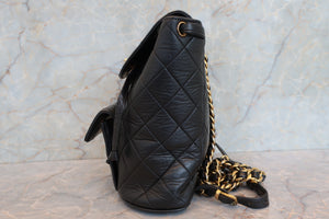 CHANEL Matelasse chain back pack Lambskin Black/Gold hadware Back pack 700100056
