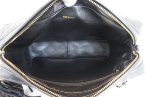 CHANEL/シャネル マトラッセフリンジチェーンショルダーバッグ ラムスキン ブラック/ゴールド金具 ショルダーバッグ 700080021