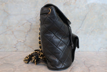 Load image into Gallery viewer, CHANEL Matelasse chain back pack Lambskin Black/Gold hadware Back pack 700100056
