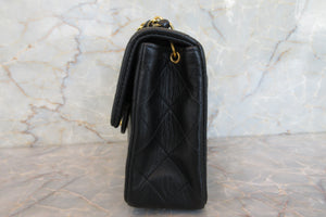 CHANEL/シャネル ミニマトラッセシングルフラップチェーンショルダーバッグ ラムスキン ブラック/ゴールド金具 ショルダーバッグ 700070066