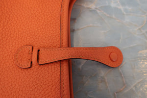 HERMES／エルメス エブリンTPM トリヨンクレマンス オレンジ X刻印 ショルダーバッグ 700030118