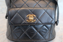 Load image into Gallery viewer, CHANEL Matelasse chain back pack Lambskin Black/Gold hadware Back pack 700100056
