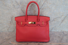 将图片加载到图库查看器，HERMES BIRKIN 30 Clemence leather Bougainvillier □O刻印 Hand bag 600080021
