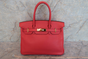 HERMES BIRKIN 30 Clemence leather Bougainvillier □O刻印 Hand bag 600080021