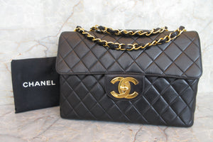CHANEL/シャネル 中マトラッセシングルフラップチェーンショルダーバッグ ラムスキン ブラック/ゴールド金具 ショルダーバッグ 700080019