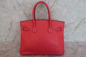 HERMES BIRKIN 30 Clemence leather Bougainvillier □O刻印 Hand bag 600080021