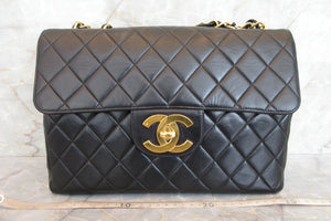 CHANEL/シャネル 中マトラッセシングルフラップチェーンショルダーバッグ ラムスキン ブラック/ゴールド金具 ショルダーバッグ 700080019