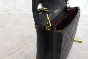 CHANEL/シャネル ミニマトラッセシングルフラップチェーンショルダーバッグ ラムスキン ブラック/ゴールド金具 ショルダーバッグ 700070066