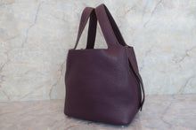 将图片加载到图库查看器，HERMES PICOTIN PM Clemence leather Raisin □E刻印 Hand bag 600090116
