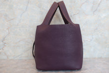 将图片加载到图库查看器，HERMES PICOTIN PM Clemence leather Raisin □E刻印 Hand bag 600090116
