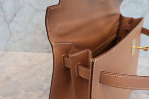 HERMES／エルメス ケリー32 クシュベル ナチュラル 〇Y刻印 ショルダーバッグ 700090013