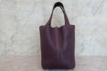 将图片加载到图库查看器，HERMES PICOTIN PM Clemence leather Raisin □E刻印 Hand bag 600090116
