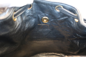 CHANEL Matelasse chain back pack Lambskin Black/Gold hadware Back pack 700100056