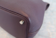 将图片加载到图库查看器，HERMES PICOTIN PM Clemence leather Raisin □E刻印 Hand bag 600090116
