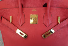 将图片加载到图库查看器，HERMES BIRKIN 30 Clemence leather Bougainvillier □O刻印 Hand bag 600080021
