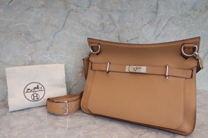 HERMES JYPSIERE 34 Clemence leather Tabac camel □L刻印 Shoulder bag 600110202