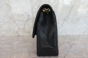 CHANEL/シャネル パリ限定マトラッセダブルフラップチェーンショルダーバッグ ラムスキン ブラック/ゴールド金具 ショルダーバッグ 700070070