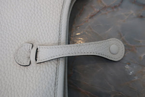 HERMES／エルメス エブリンTPM トリヨンクレマンス ニューホワイト W刻印 ショルダーバッグ 700020218