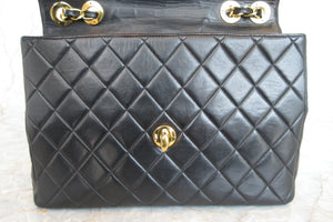 CHANEL/シャネル 中マトラッセシングルフラップチェーンショルダーバッグ ラムスキン ブラック/ゴールド金具 ショルダーバッグ 700080019