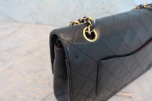 将图片加载到图库查看器，CHANEL/香奈儿 CF 双盖 双链条包 羊皮 Black/Gold hadware(黑色/金色金属) 肩背包 800070167
