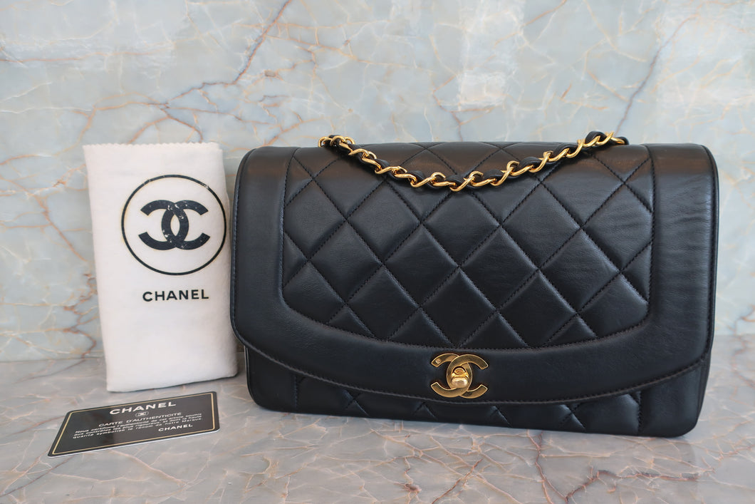 CHANEL/香奈儿 戴妃 CF 链条包 羊皮 Black/Gold hadware(黑色/金色金属) 肩背包 700060205