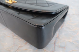 CHANEL/香奈儿 戴妃 CF 链条包 羊皮 Black/Gold hadware(黑色/金色金属) 肩背包 700060205