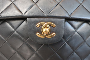 CHANEL/シャネル マトラッセWフラップWチェーンショルダーバッグ ラムスキン ブラック/ゴールド金具 ショルダーバッグ 600110102