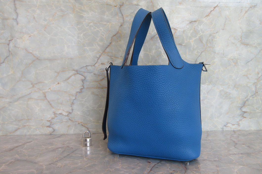 HERMES／エルメス ピコタンロックＰＭ トリヨンクレマンス ミコノス □O刻印 ハンドバッグ 700080051