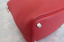 将图片加载到图库查看器，HERMES PICOTIN LOCK PM Clemence leather Rouge garance □Q刻印 Hand bag 600090109
