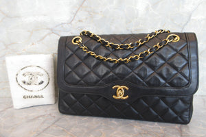 CHANEL/シャネル マトラッセチェーンショルダーバッグ ラムスキン ブラック/ゴールド金具 ショルダーバッグ 700070074