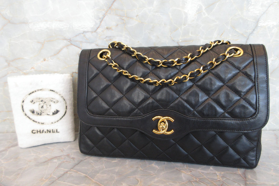 CHANEL/シャネル マトラッセチェーンショルダーバッグ ラムスキン ブラック/ゴールド金具 ショルダーバッグ 700070074