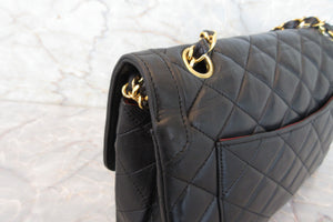 CHANEL/シャネル マトラッセチェーンショルダーバッグ ラムスキン ブラック/ゴールド金具 ショルダーバッグ 700070074