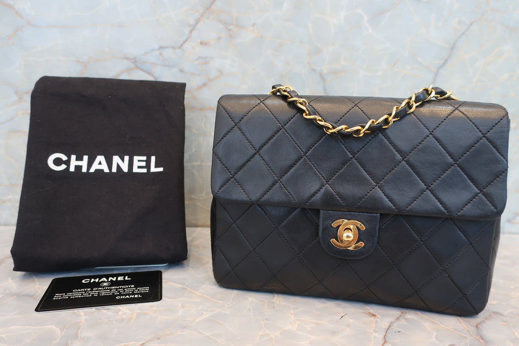 CHANEL/シャネル ミニマトラッセシングルフラップチェーンショルダーバッグ ラムスキン ブラック/ゴールド金具 ショルダーバッグ 700110124