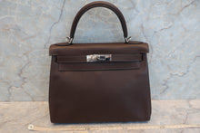 将图片加载到图库查看器，HERMES KELLY 28 Epsom leather Chocolat □H刻印 Shoulder bag 600100086
