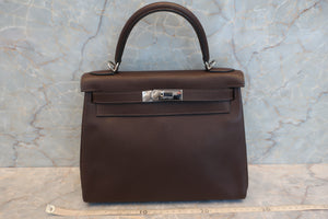 HERMES KELLY 28 Epsom leather Chocolat □H刻印 Shoulder bag 600100086