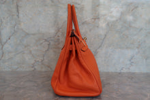 將圖片載入圖庫檢視器 HERMES／エルメス バーキン30 トリヨンクレマンス オレンジ □M刻印 ハンドバッグ 700070276
