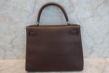 将图片加载到图库查看器，HERMES KELLY 28 Epsom leather Chocolat □H刻印 Shoulder bag 600100086
