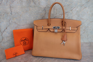 HERMES／エルメス バーキン35 アルデンヌ ナチュラル □J刻印 ハンドバッグ 700030294