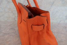 將圖片載入圖庫檢視器 HERMES／エルメス バーキン30 トリヨンクレマンス オレンジ □M刻印 ハンドバッグ 700070276
