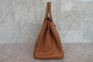 HERMES／エルメス バーキン35 クシュベル ゴールド □C刻印 ハンドバッグ 700080015
