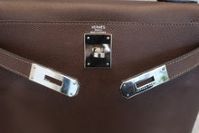 将图片加载到图库查看器，HERMES KELLY 28 Epsom leather Chocolat □H刻印 Shoulder bag 600100086
