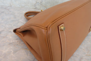 HERMES／エルメス バーキン35 クシュベル ゴールド □C刻印 ハンドバッグ 700080015