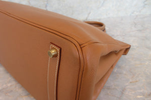 HERMES／エルメス バーキン35 クシュベル ゴールド □C刻印 ハンドバッグ 700080015