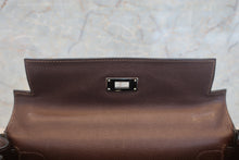 将图片加载到图库查看器，HERMES KELLY 28 Epsom leather Chocolat □H刻印 Shoulder bag 600100086
