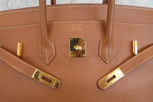 HERMES／エルメス バーキン35 クシュベル ゴールド □C刻印 ハンドバッグ 700080015