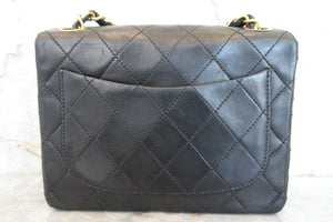 CHANEL/シャネル ミニマトラッセシングルフラップチェーンショルダーバッグ ラムスキン ブラック/ゴールド金具 ショルダーバッグ 700070072
