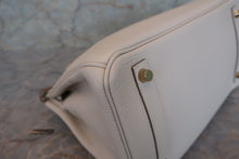 将图片加载到图库查看器，HERMES BIRKIN 30 Clemence leather Craie D刻印 Hand bag 700070286
